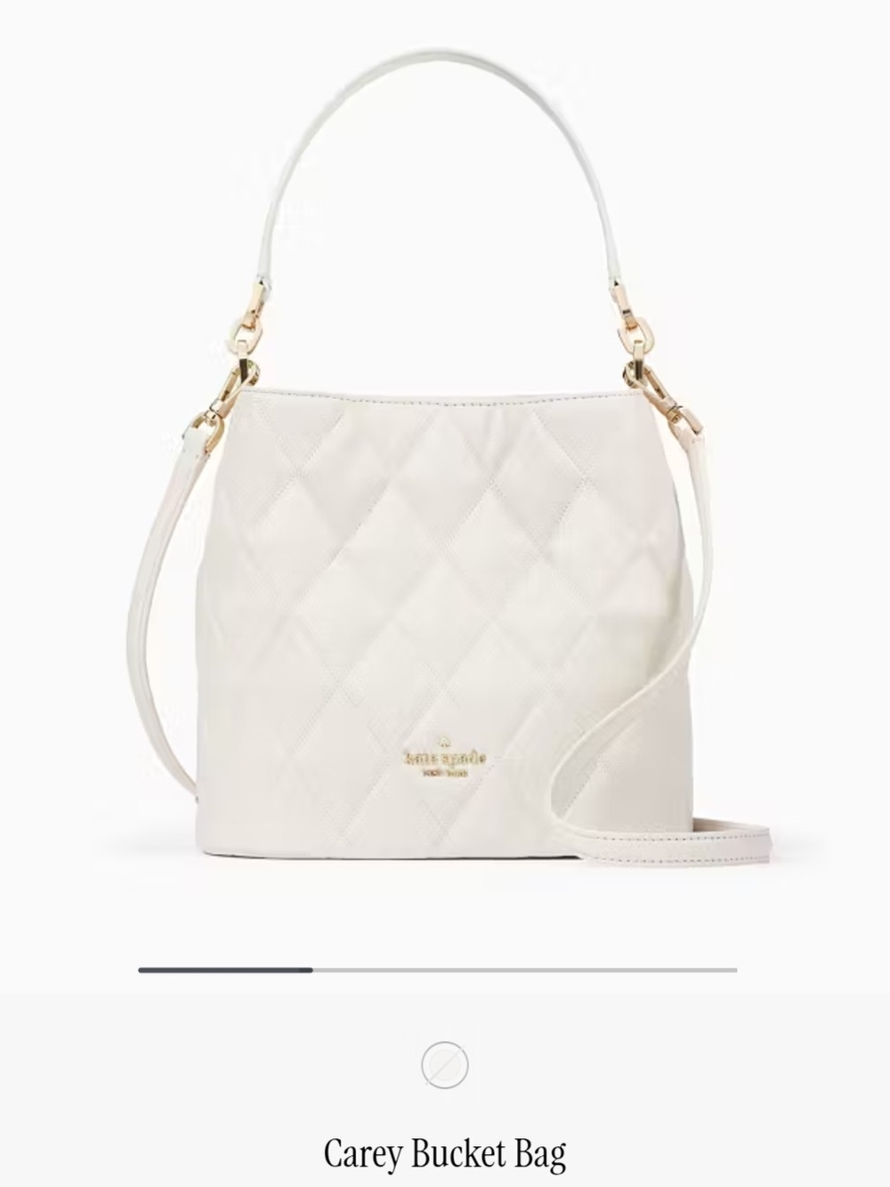 Kate Spade Carey Quilted Bucket Bag Parchment